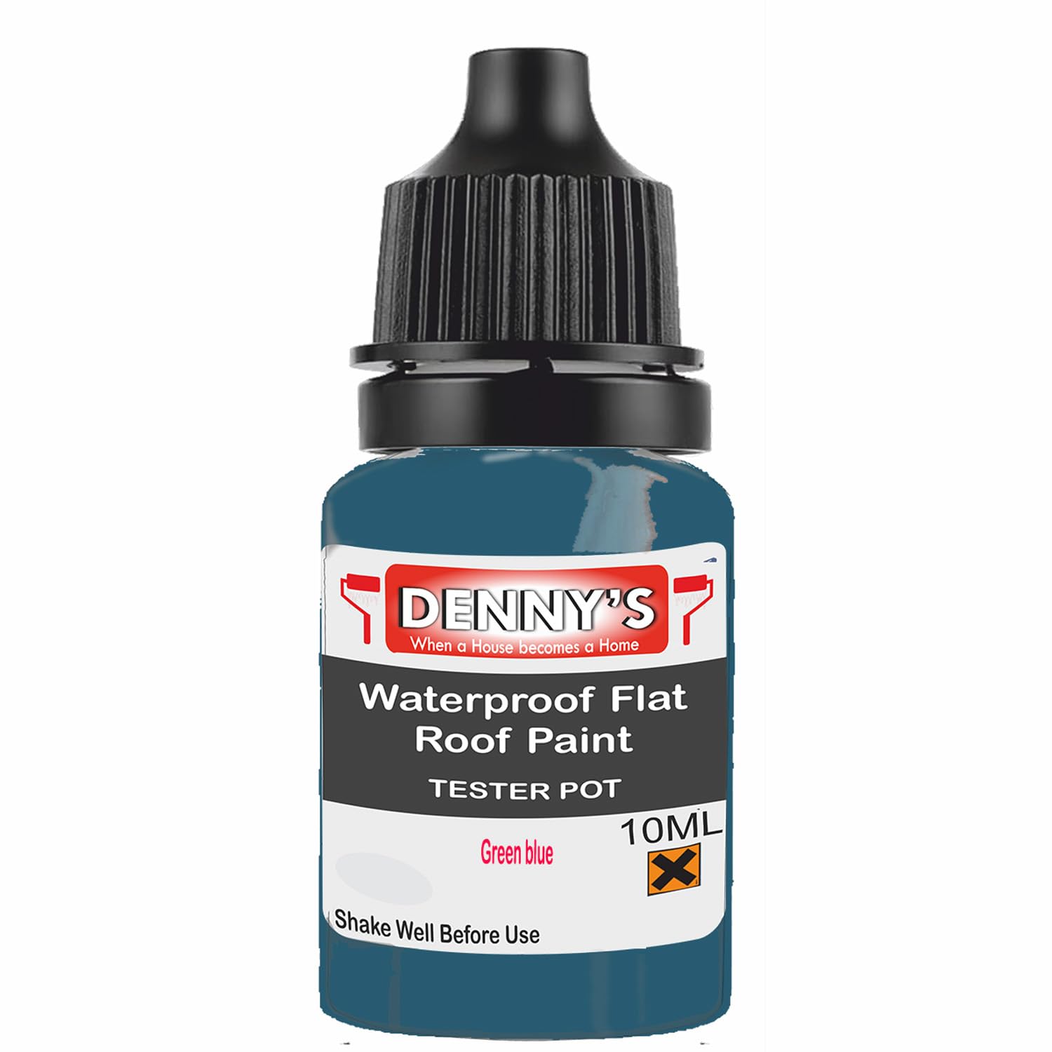 SCOOBYS PAINTS BACK IN THE MIX Chlorinated Rubber Flat Roof Paint – Waterproof Roof Sealer & Leak Repair Coating, Quick Drying, High Adhesion (Green blue, 10ML Tester Bottle) — image 1