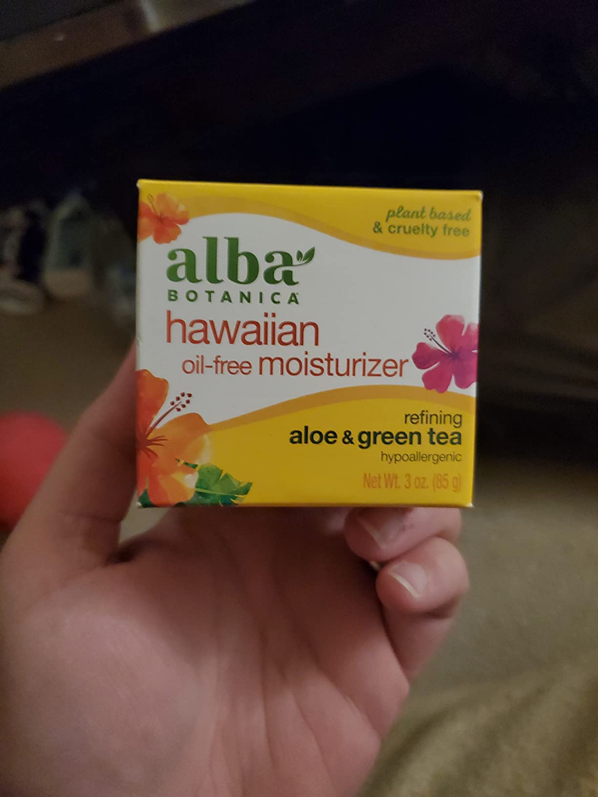 ALBA BOTANICA Moist,Oil FR,Aloe&GRN Tea, 3 FZ 3 oz