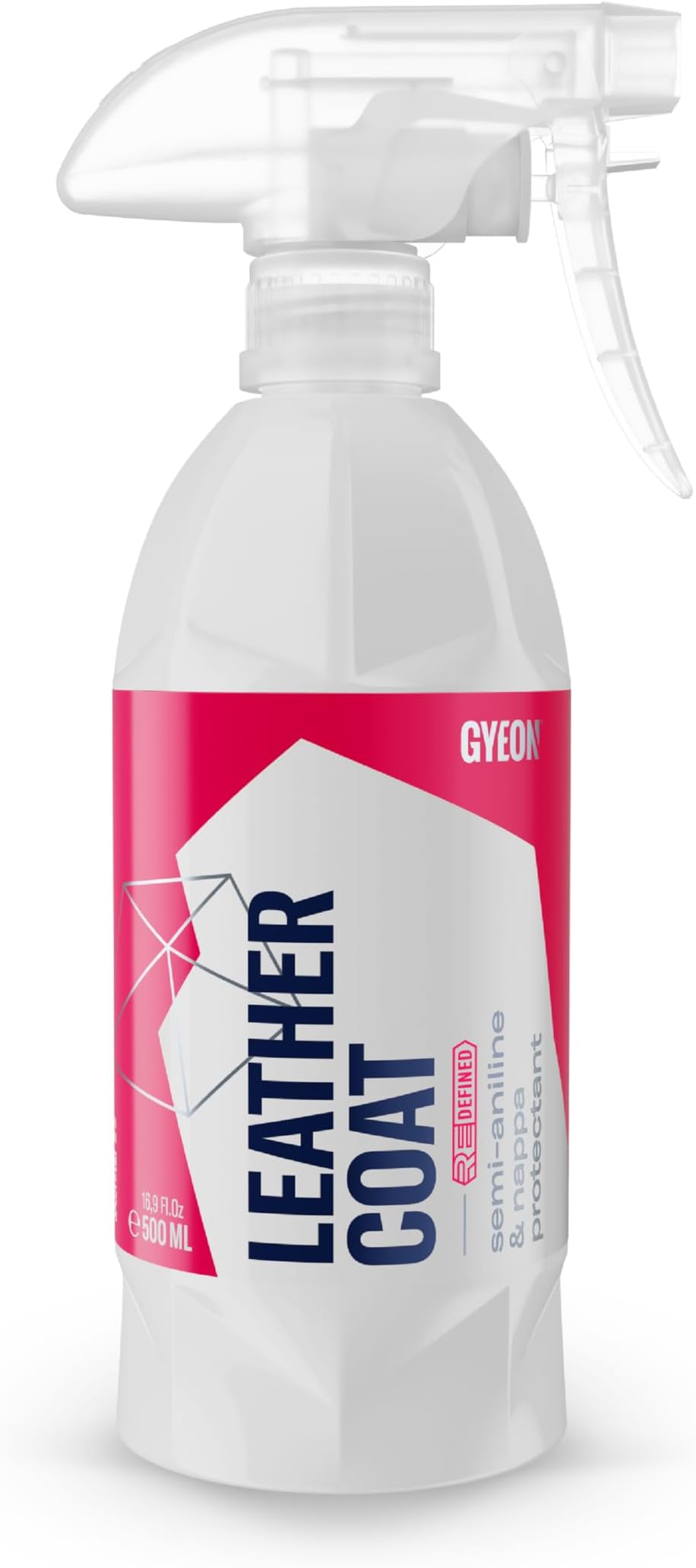 GYEON Q² Leather Coat Spray - Car Hydrophobic Leather Sealant - Protects Against Dirt, Liquids and UV Rays - Easy Application, Natural Finish, Suitable for Modern Leather, Vegan, Synthetic - 500ml