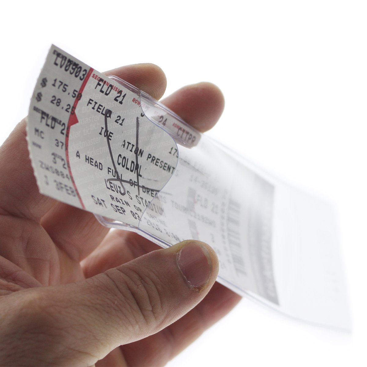 Ticketmaster-kompatibel, transparente flexible Vinyl-Kunststoff-Halterung für Konzerte und Sport, 25 Stück Specialist ID