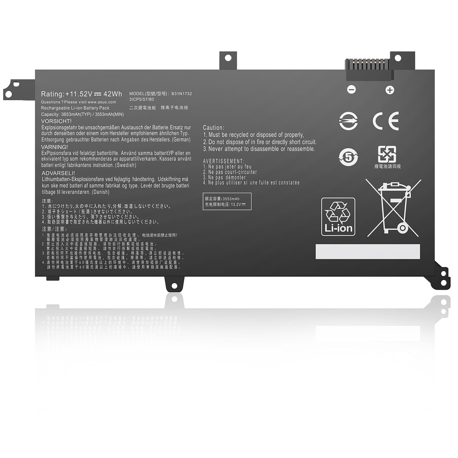Amazon.co.jp: HASESS B31N1732 バッテリー 交換用 ASUS A571G K571GT