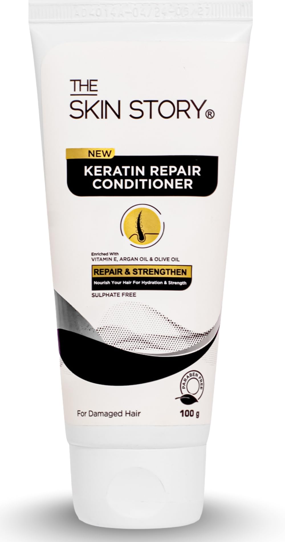 The Skin Story Conditioner for Treated & Coloured Hair | Repair Split Ends & Damaged Hair | Long-Lasting Shine | Conditioner for Women & Men | Enriched with Keratin, Argan Oil, Olive Oil, & Vitamin E | Sulphate Free | 100g