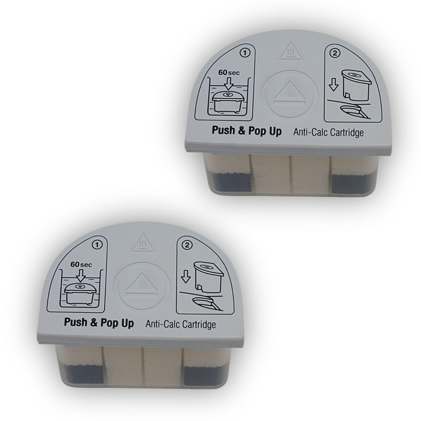 Lot de deux cartouches anti-calcaire Centrale Vapeur, Fer à Repasser 9178005731, 9178020181 BEKO