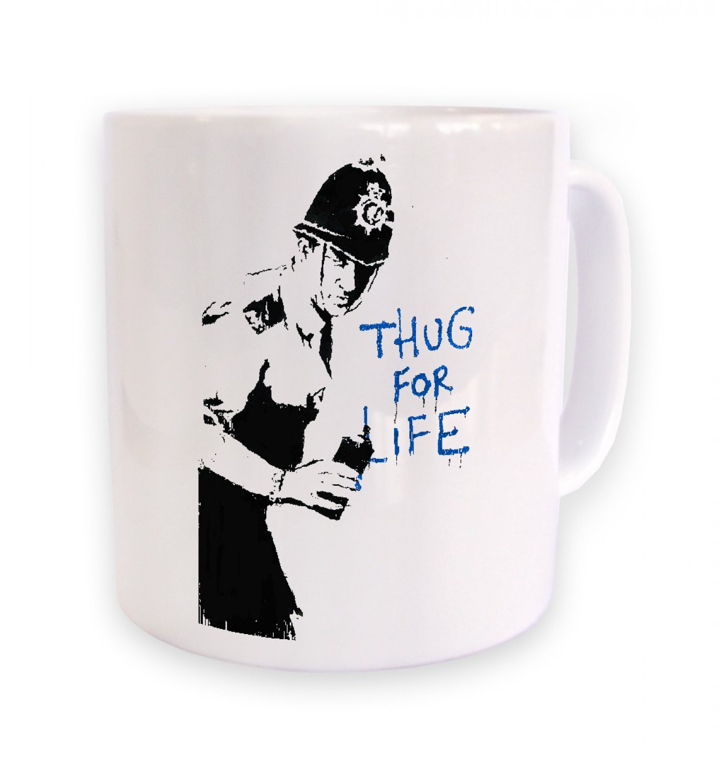 Banksy Thug For Life Cop Mug