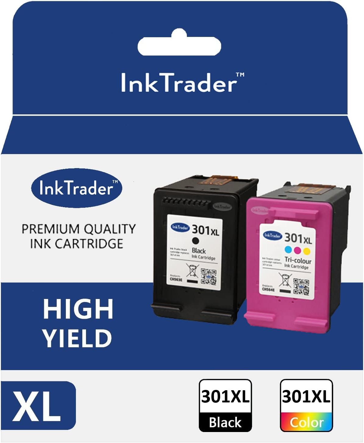 301 XL Black & Colour Ink Cartridge Replacements For HP 301 For Use In