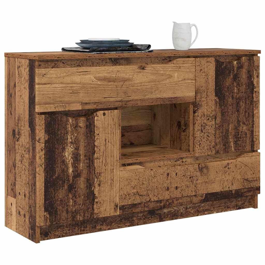 Vidaxl Sideboard With Drawer Old Wood 100 X 30 X 65.6 Engineered Wood, Living Room, Rectangular, Modern Design, Ample Storage Space, Bright Lighting, Comfortable Seating, Functional Layout