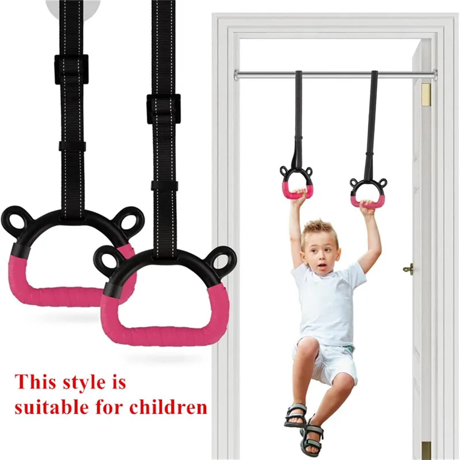 Anelli for Ginnastica, Anelli for trazioni con Cinghie Regolabili for Bambini e Adulti, Attrezzature for l'allenamento della Forza a casa