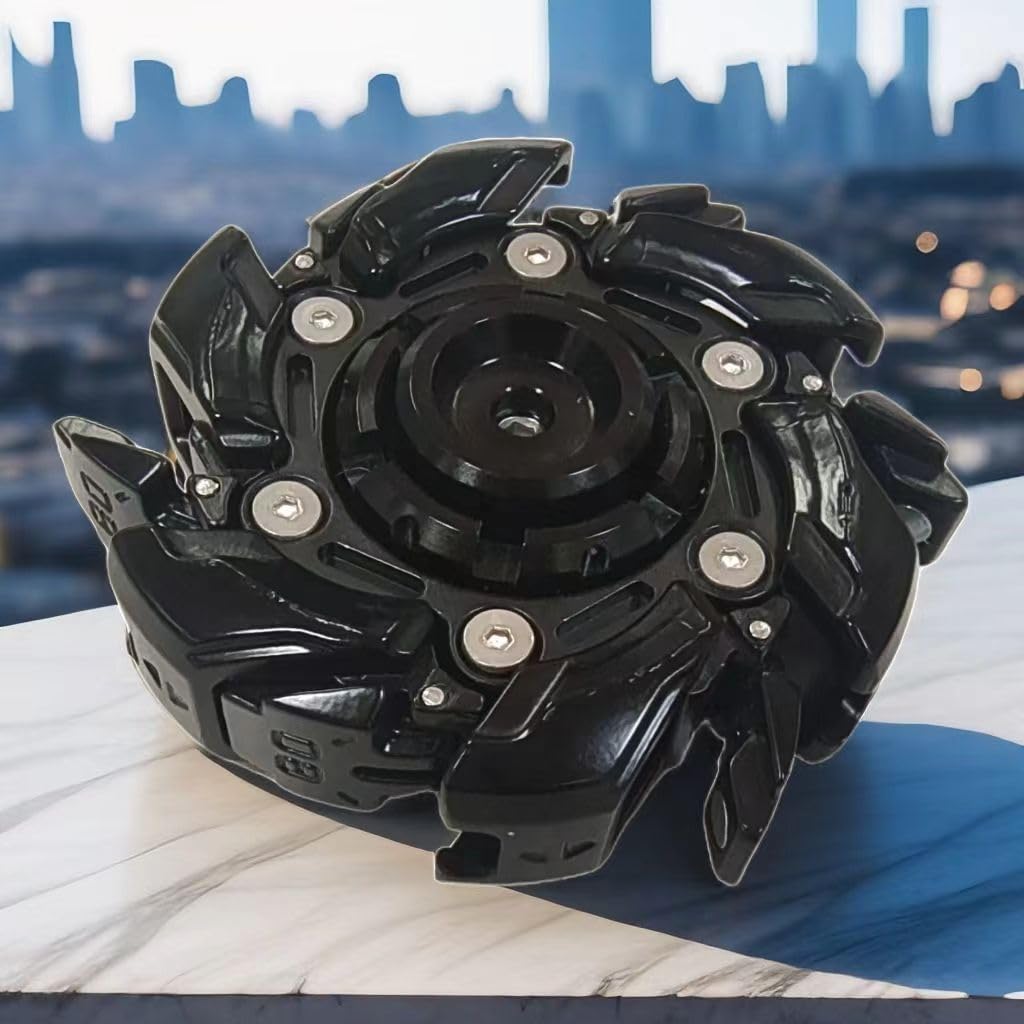 FELIXCONN EDC Fidget Spinner for Adults - Auto-Open Armor Design, CNC Zinc Alloy & Aluminum Gyro Toy, Pocket Stress Relief Gift (Black)