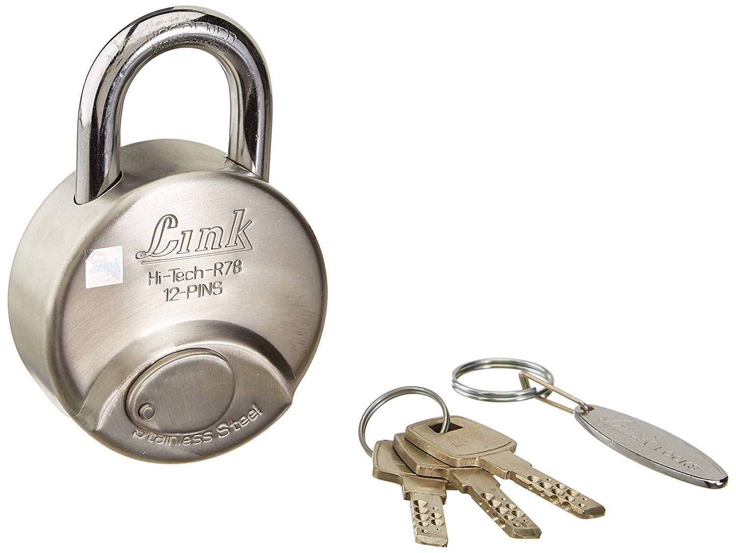 Link Hi-Tech R78 Double Locking 78mm Steel Lock with Hardened