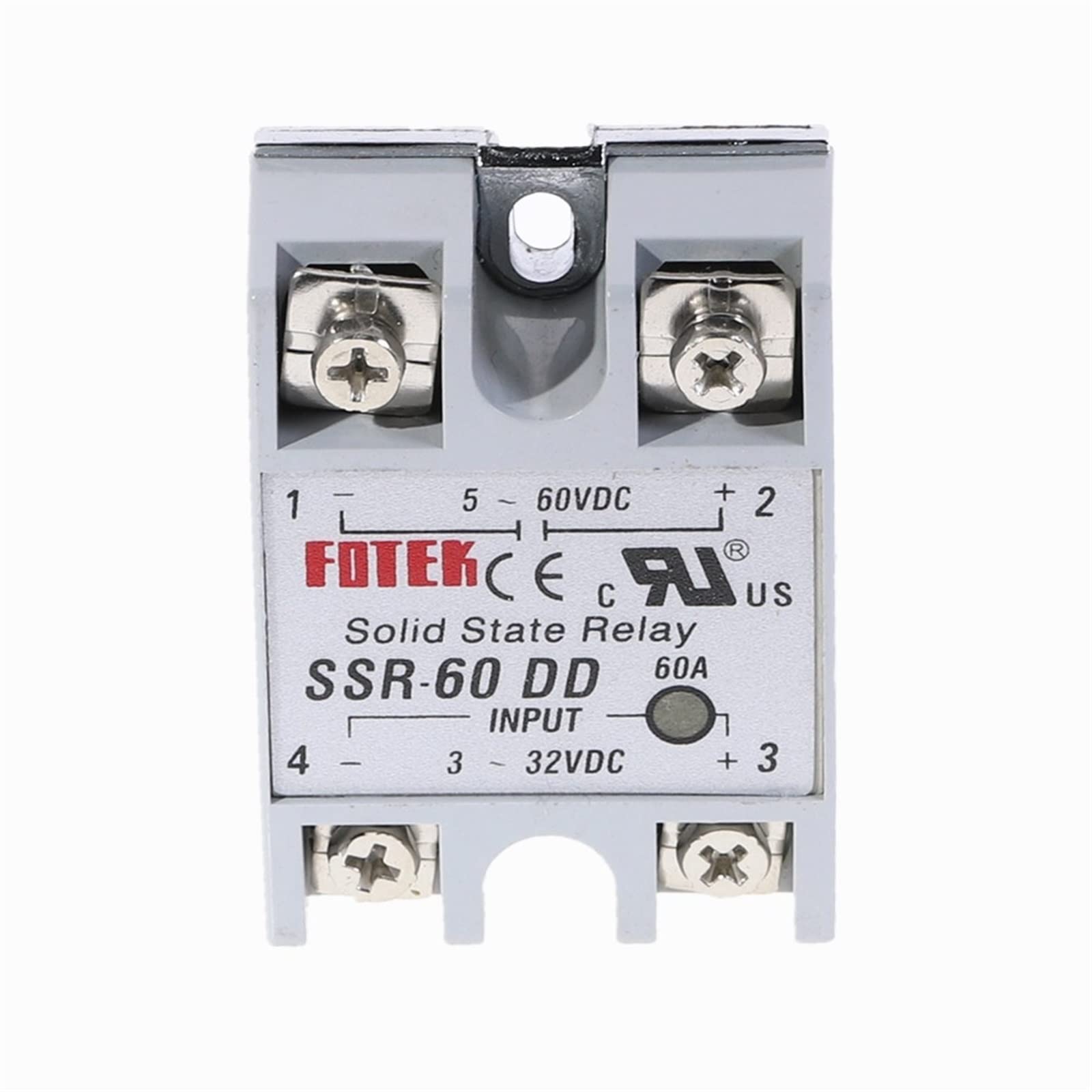 VDOQTLJT 2Pcs SSR60DD SSR-60DD 60A Solid State Relay Input 3-32VDC Output 5-60VDC