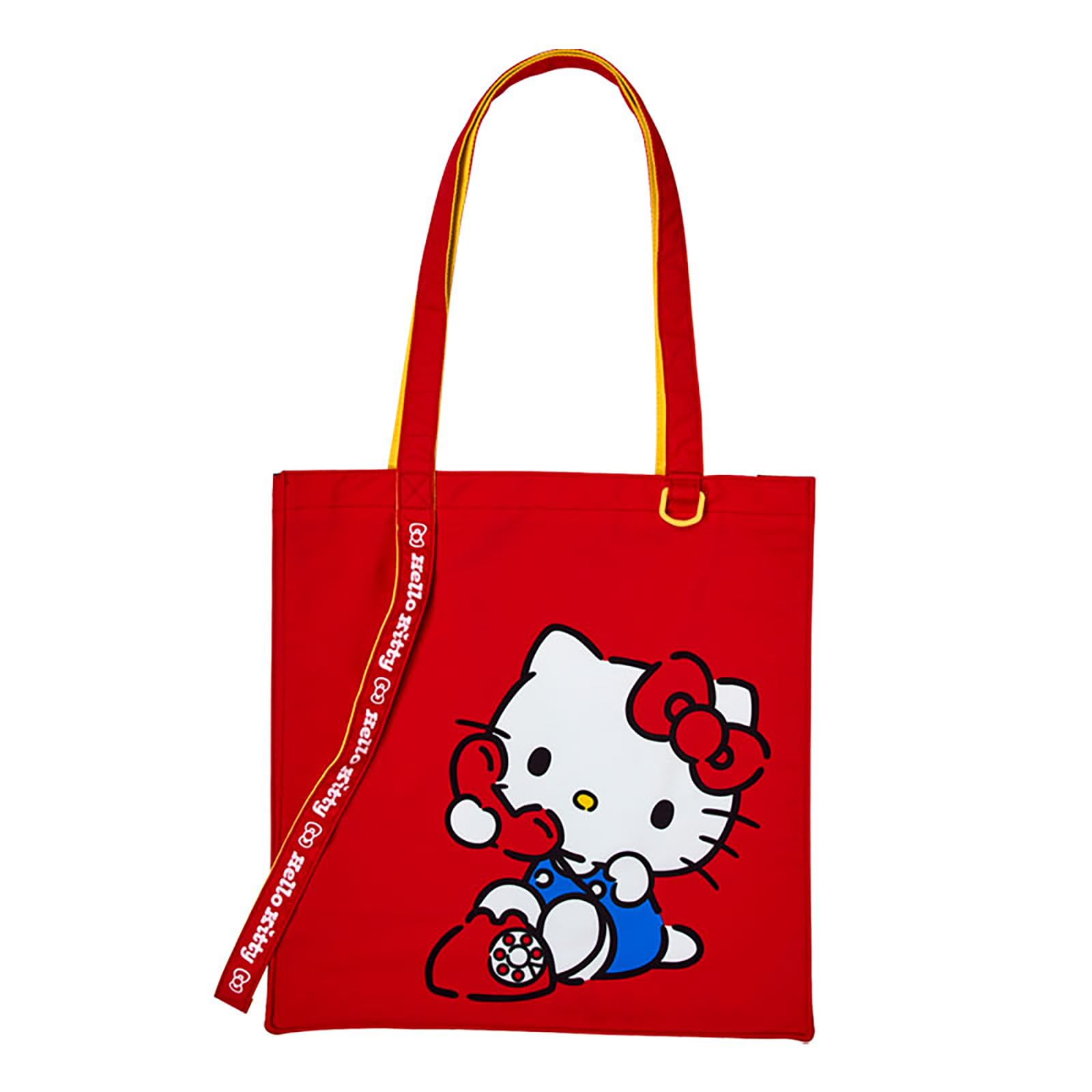 Sanrio Hello Kitty Cotton Tote Bag Water Repellent A4 Size 13.8in Japan