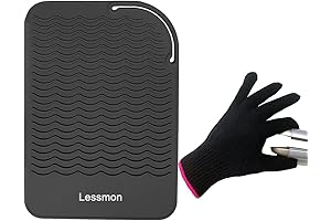 Flat Iron Travel Mat and Heat-Resistant Glove - Perfect for Hair Styling!