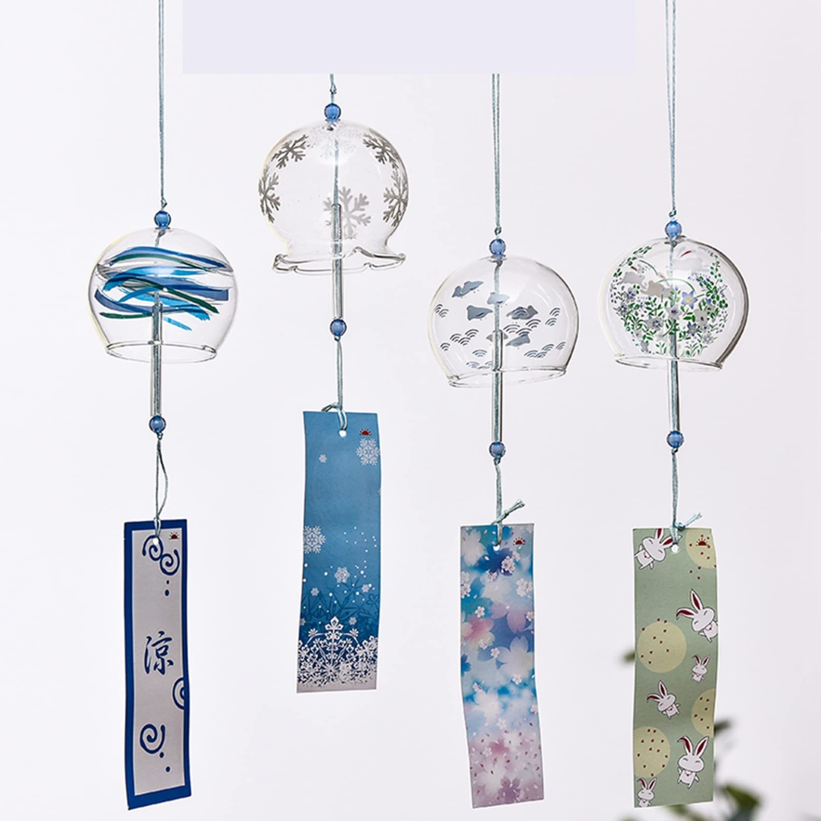 Amazon.co.jp: ガラス風鈴 金魚 さくら 桜 4点セット 10点セット 透明