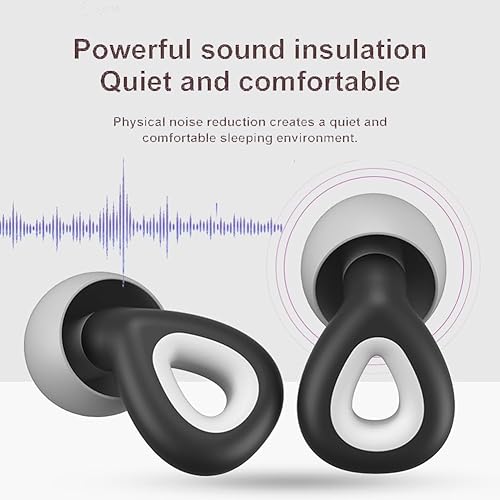 Miniatura 5 de Tapones para los oídos para dormir, reutilizables con cancelación de ruido, adecuados para dormir, alivio emocional, entornos de ruido, lectura,
