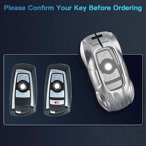 Miniatura 2 de 1797 Para BMW Key Fob Cover 2 3 4 5 6 7 Series X3 X4 M2 M3 M4 M5 M6 Accesorios Llavero Coche Caso Shell Protector Aleación de Zinc Plata