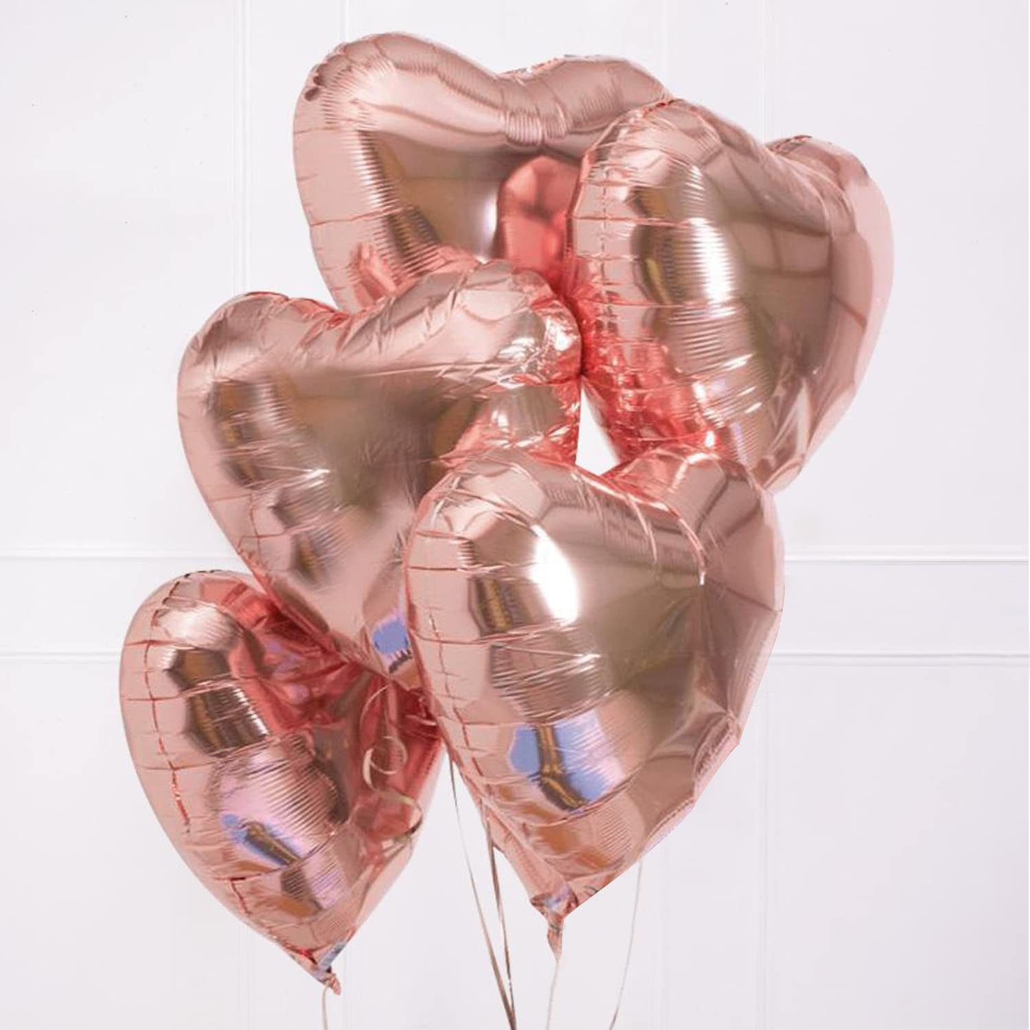 AMFIN® (Pack of 5) 18 Inch Rosegold Heart Shaped Balloons, Heart Shape Balloons for Decoration, Rosegold Heart Balloons for Decoration, Rosegold Heart foil Balloons, Valentine Balloons - Rosegold (B09XHDK94H) Amazon Price History, Amazon Price Tracker