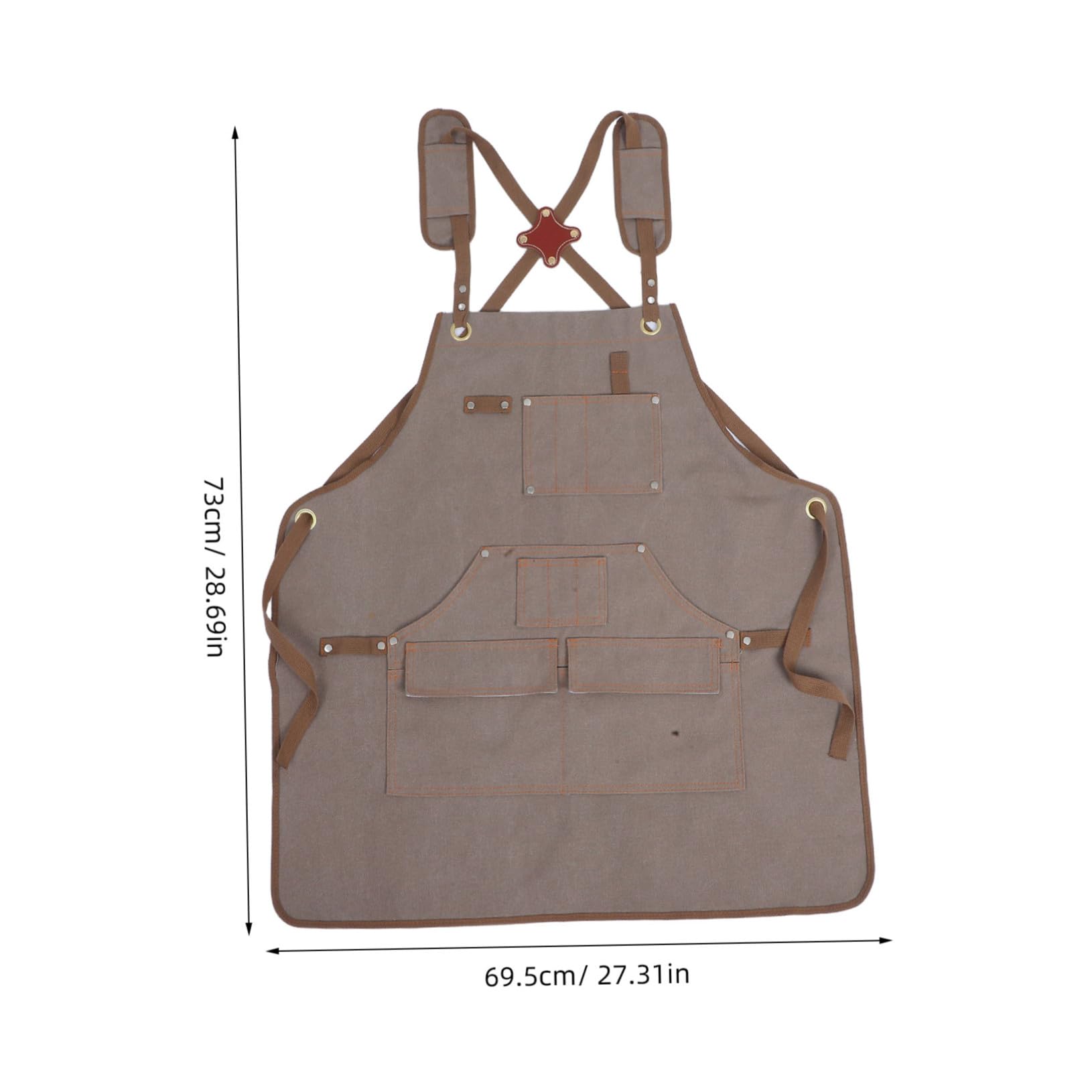 Delantal de con Ajustable Cruzado para Jardín y Carpintería Unisex Práctico y Fácil de Limpiar para Chef Jardineros y Artistas