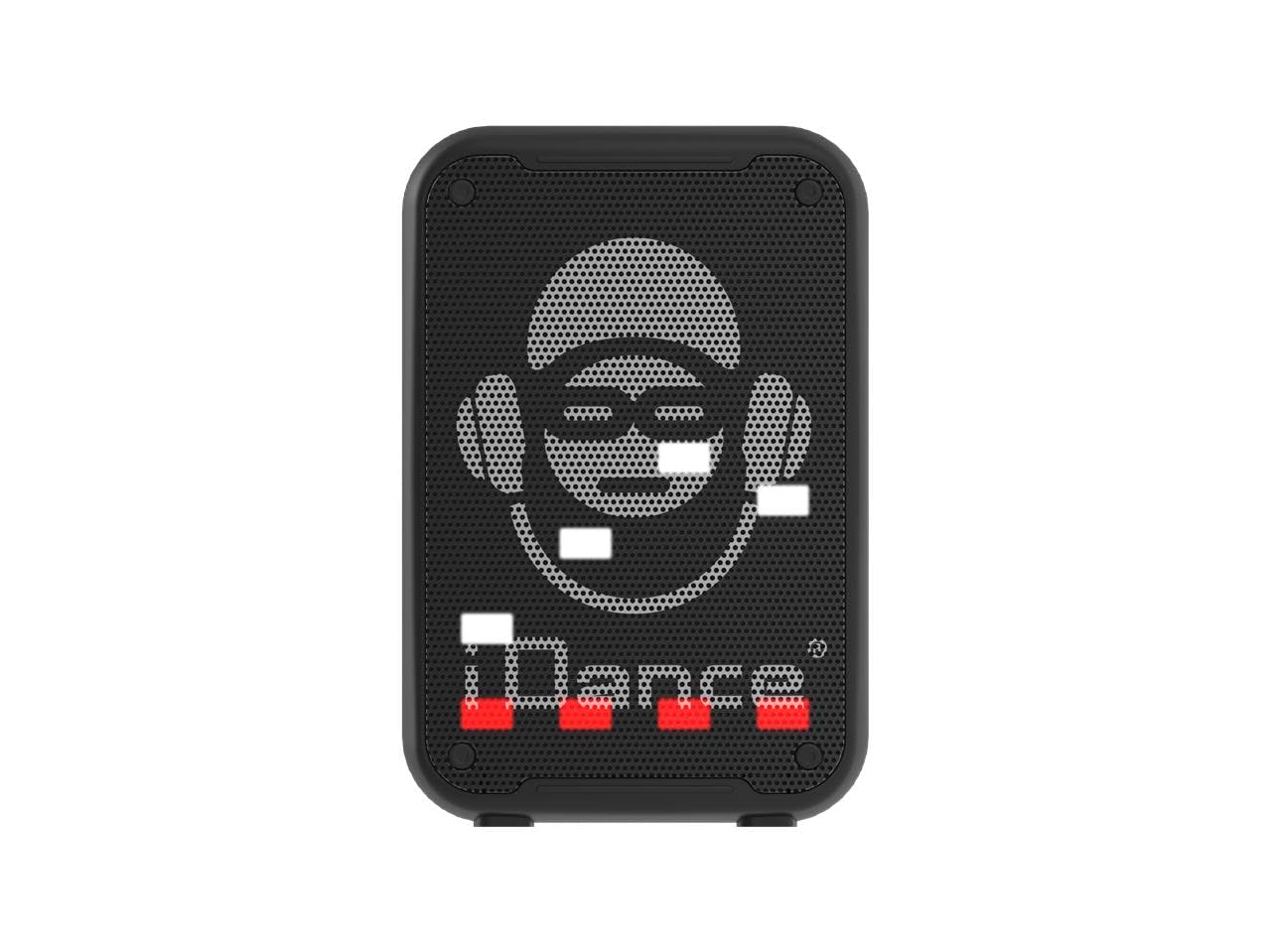 Karaoke con 2 microfoni senza fili - Altoparlante Bluetooth portatile - Dimensioni 35 cm - Batteria ricaricabile di lunga durata - con luci LED per discoteca - per feste - Connessione Internet senza