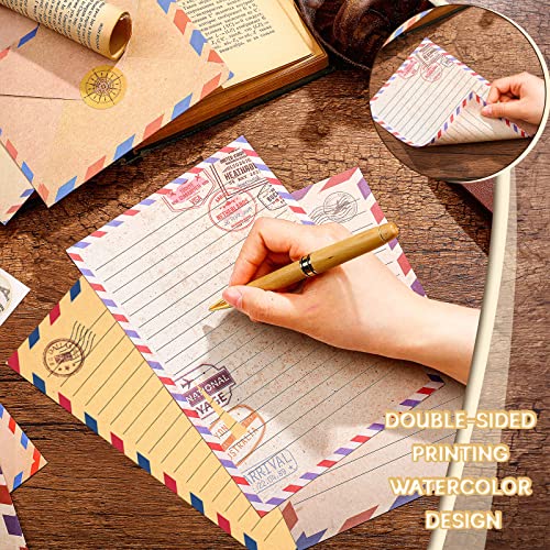 Image of TaoBary 160 Pcs Vintage Airmail Stationery Paper and Envelopes Set