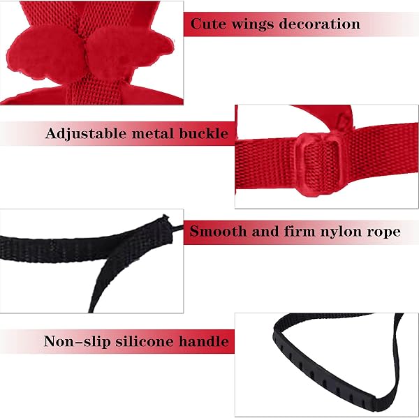 Harnais réglable pour Perroquet Laisse pour Animal Domestique Corde Anti-Morsure Sangle élastique pour Oiseaux perroquets cacatoès aras - 3