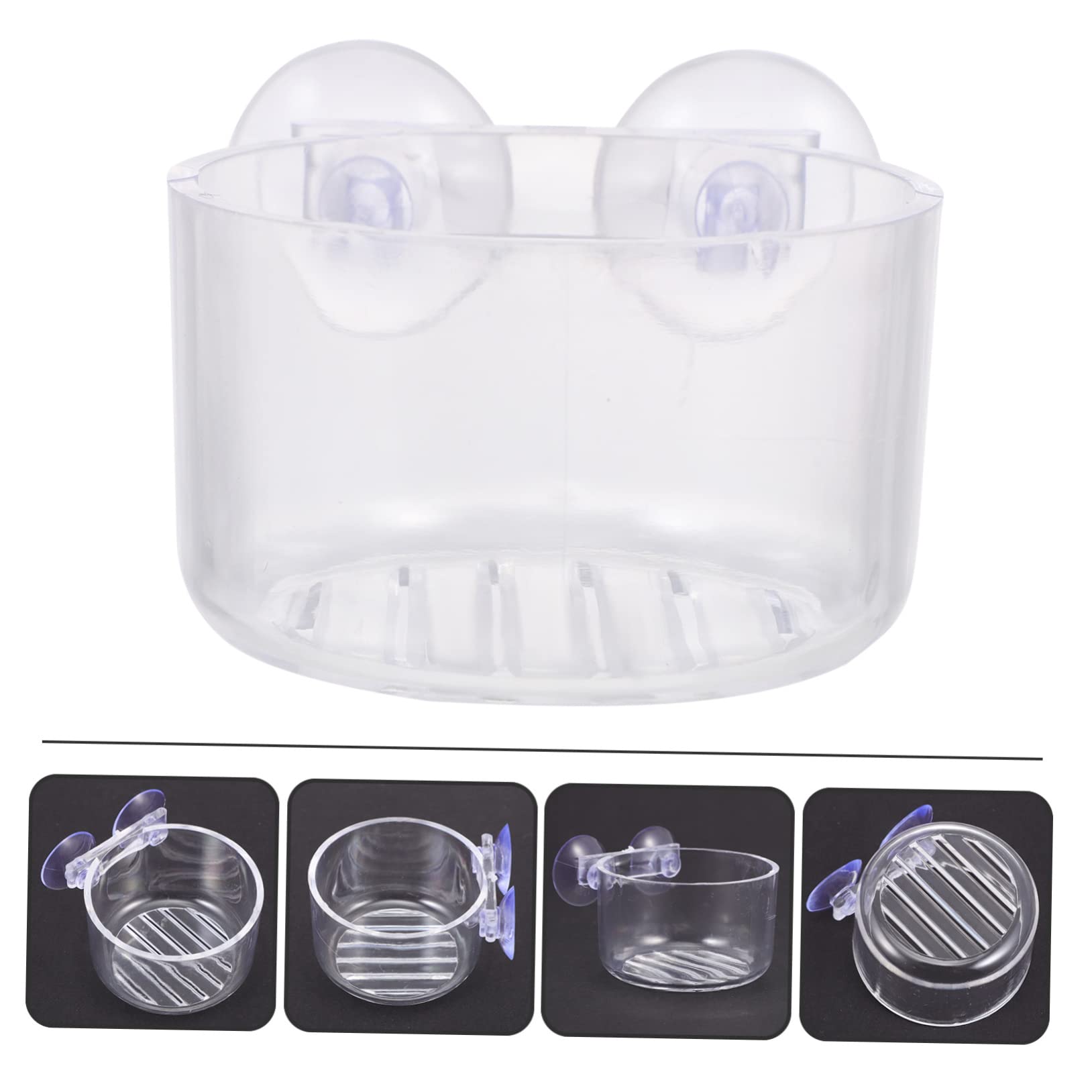 COLLBATH 16 Vasos De Alimentación Acrílicos para Peces Soporte para Gusanos De Sangre Comedero Acuario