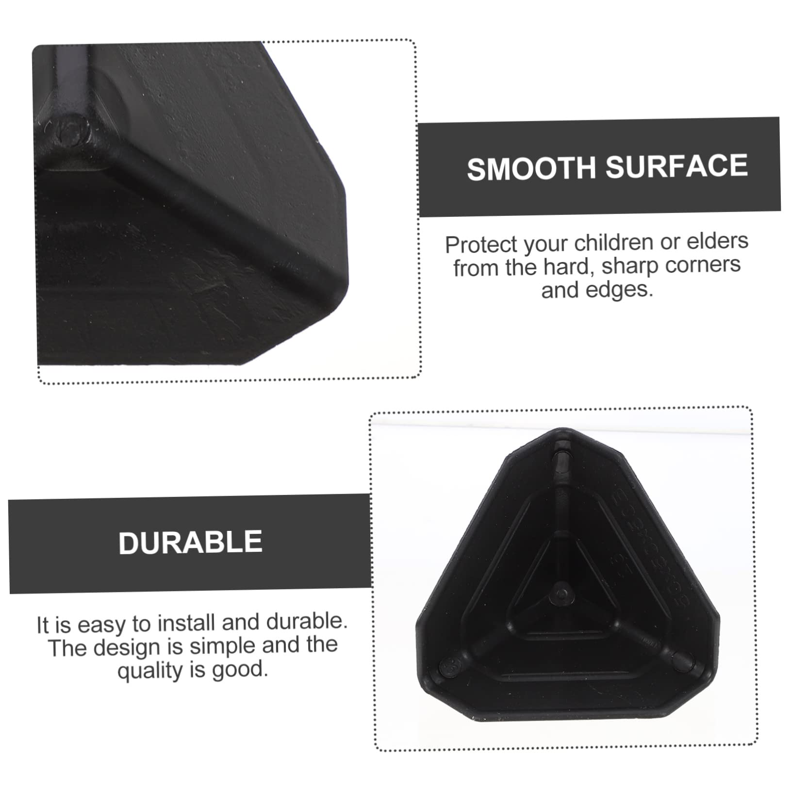 Cabilock Protectores de Esquinas para Cajas de Cartón Superficie Lisa y Material Pe Ligero para Embalaje y Transporte de Muebles 200 Piezas Negras