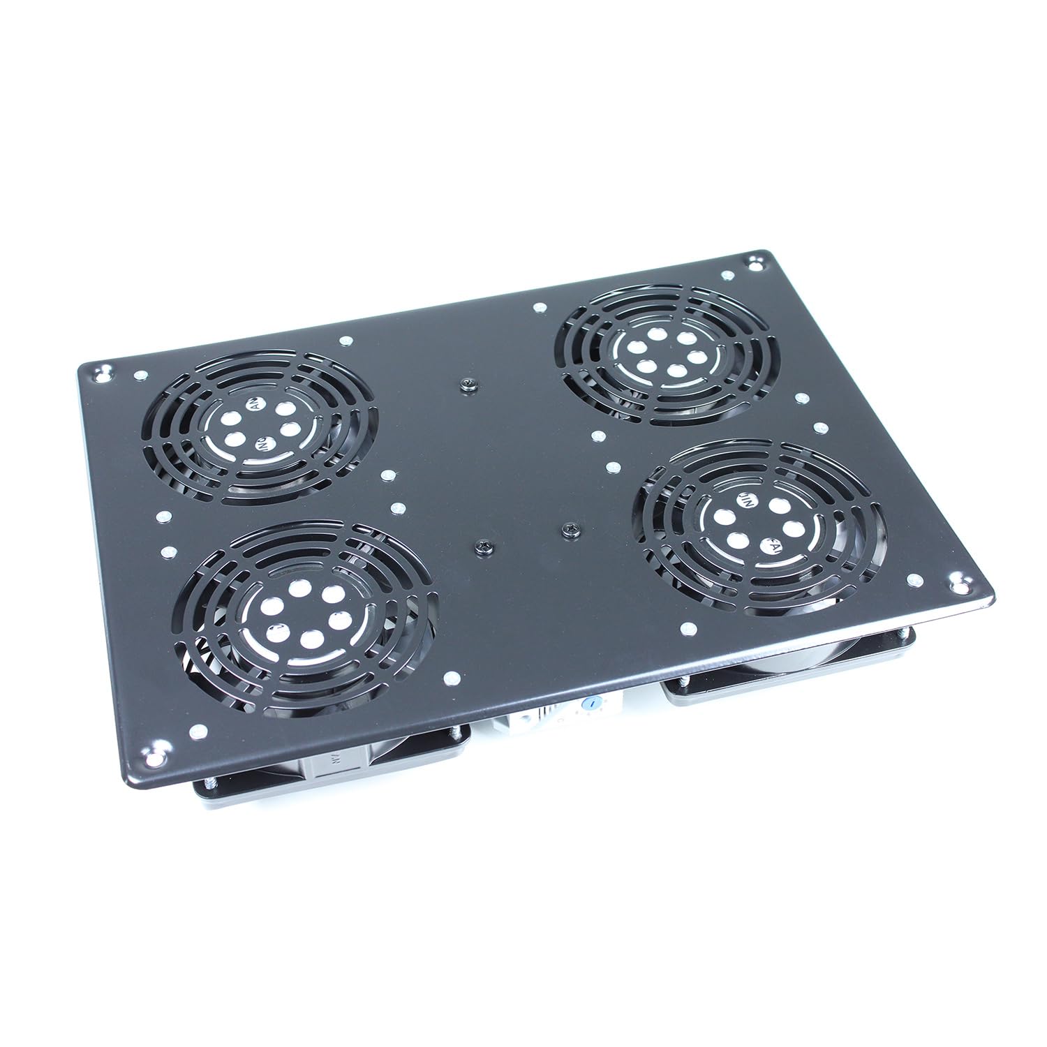 Bloc 4 ventilateurs toit pour rack et baie de brassage 19'' + thermostat