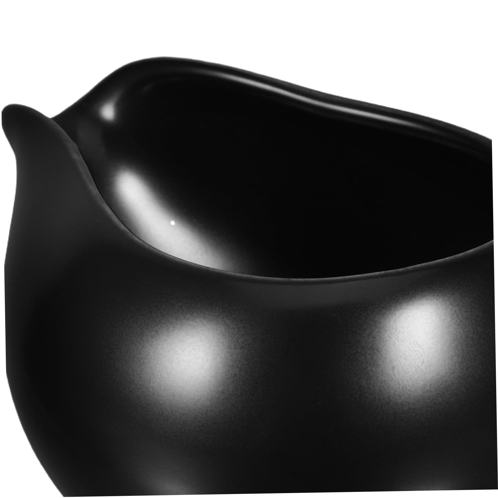 Pichets à Lait Mini Design Poignée Ergonomique en Céramique Noire Set de 3 Vintage pour Service de Café et Pique-niques
