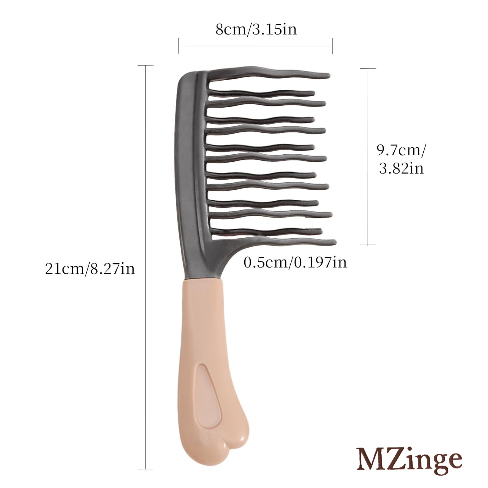 Upgraded Wide Tooth Comb for Curls Detangling Comb with Double Row Wavy Tooth for Curly/Wavy/Thick/Long/Wet & Dry Hair - Image 2