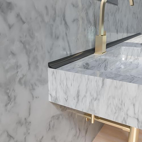 Miniatura 3 de Duzzy Presa de agua plegable para umbral de ducha, barrera de protección de agua de ducha de silicona autoadhesiva adecuada para bañera, fregadero