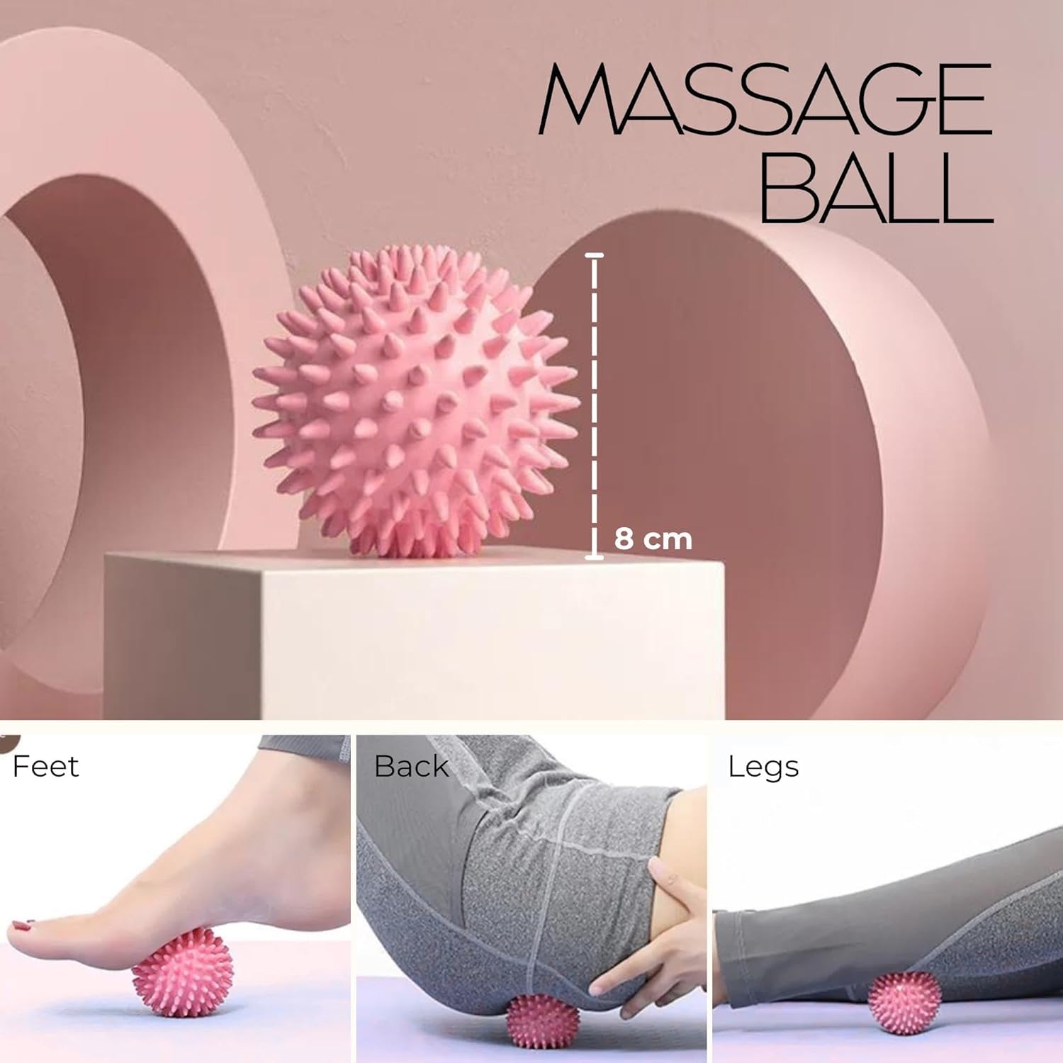Pack Rouleau Mousse, Balle Et Barre De Massage 45 Cm - Thérapie Myofasciale Yoga Pilates