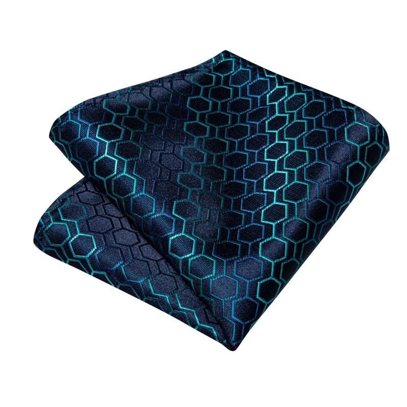Conjunto de corbata para hombre y mujer en seda a rayas miniatura 4