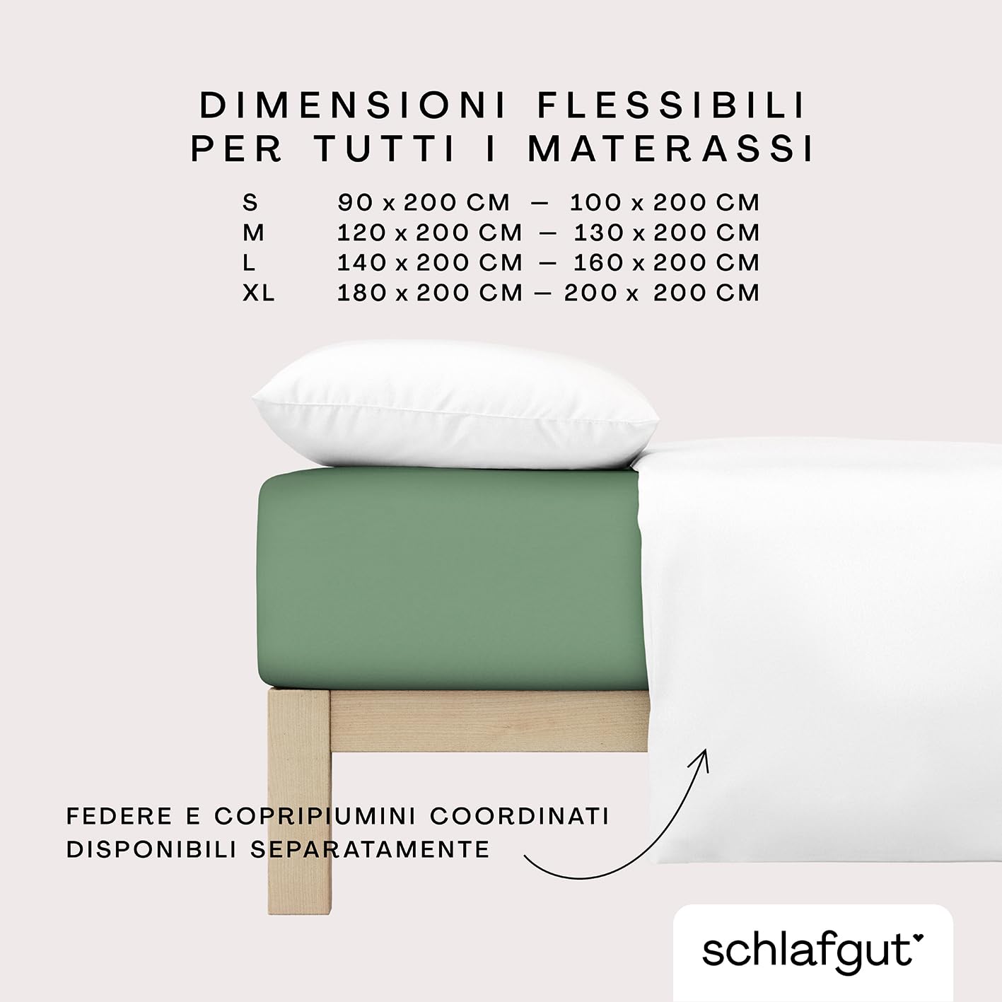 schlafgut Frottex, lenzuolo con angoli 90x190 cm a 100x200 cm, Realizzato con il miglior cotone, Morbido e traspirante, Facile da pulire, Certificato