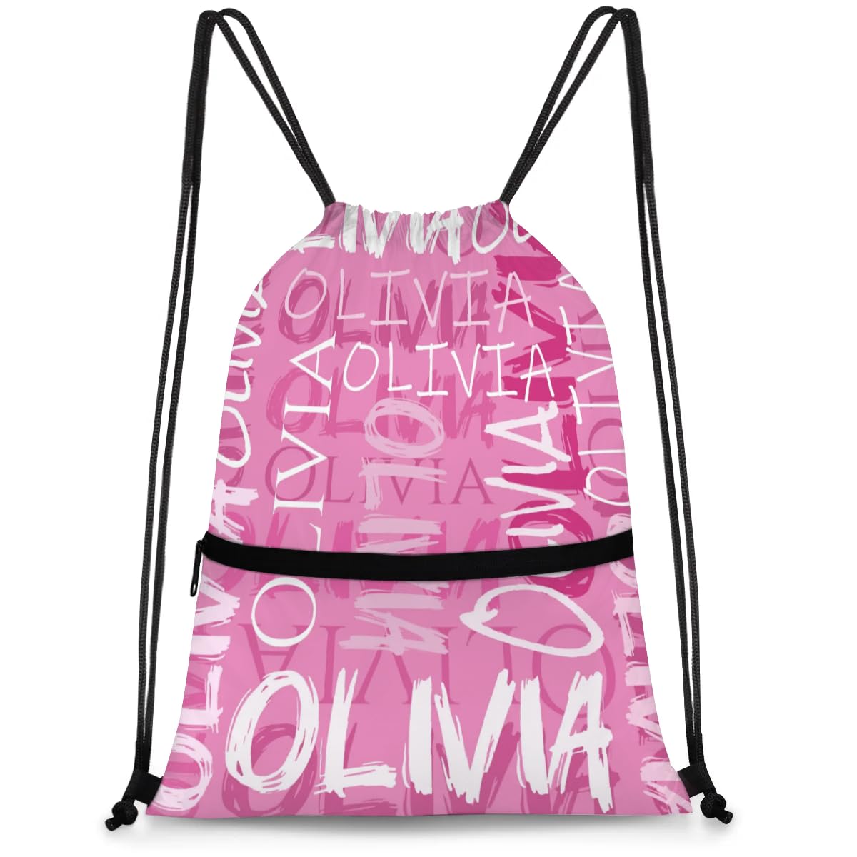 XIOBODR Personalized Colorful Name Drawstring Backpack Custom Dance Sports Gym Cheer bag for Girls