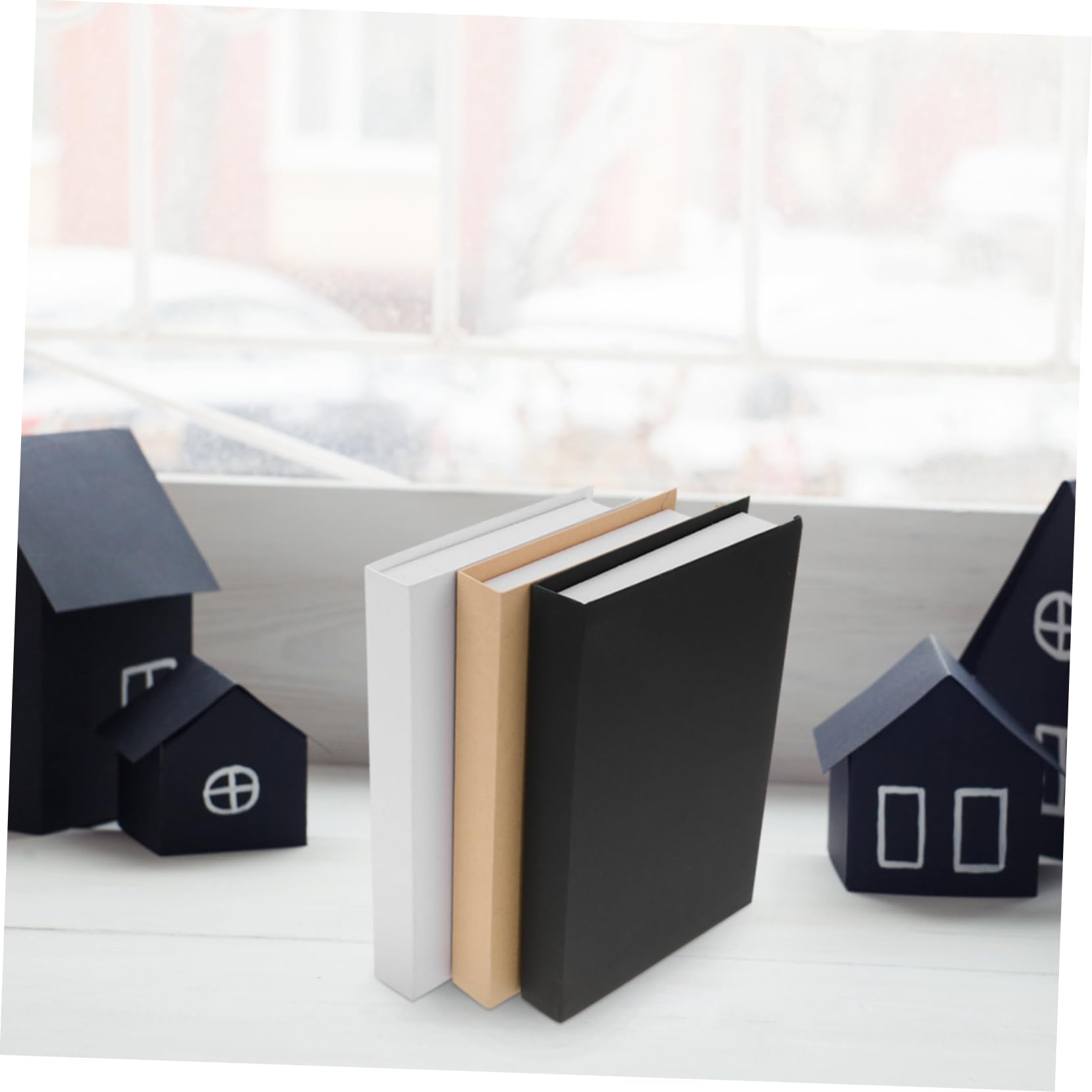 BIUDECO Book Decor Aesthetic Set of 3 Fake Books Home Office Bookshelf Ornaments