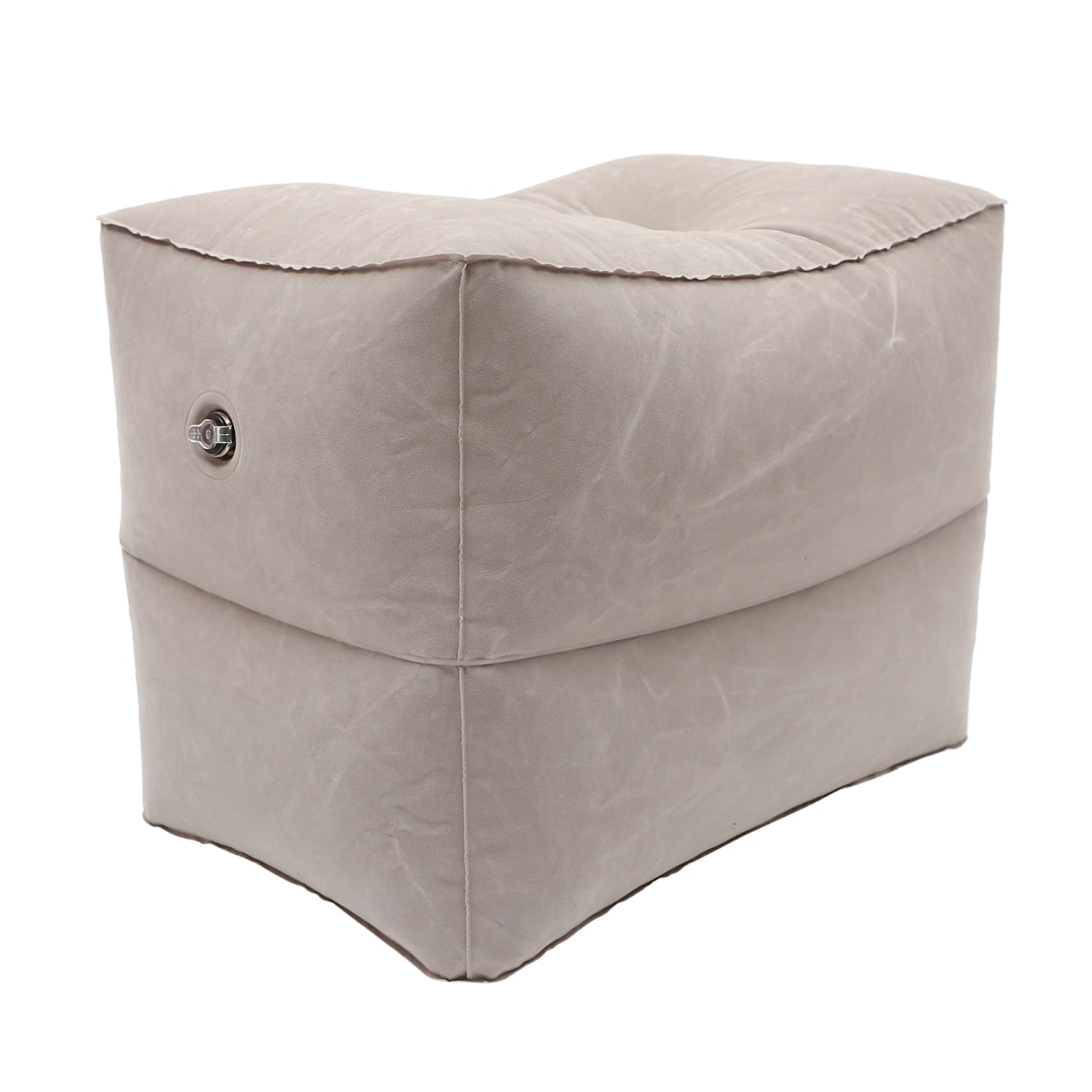 PRETYZOOM 1 Set Inflatable Travel Foot Rest Pillow for Adjustable Height Leg Rest for Airplane Train Car Comfortable Support with Pouch for and Travel Light Grey