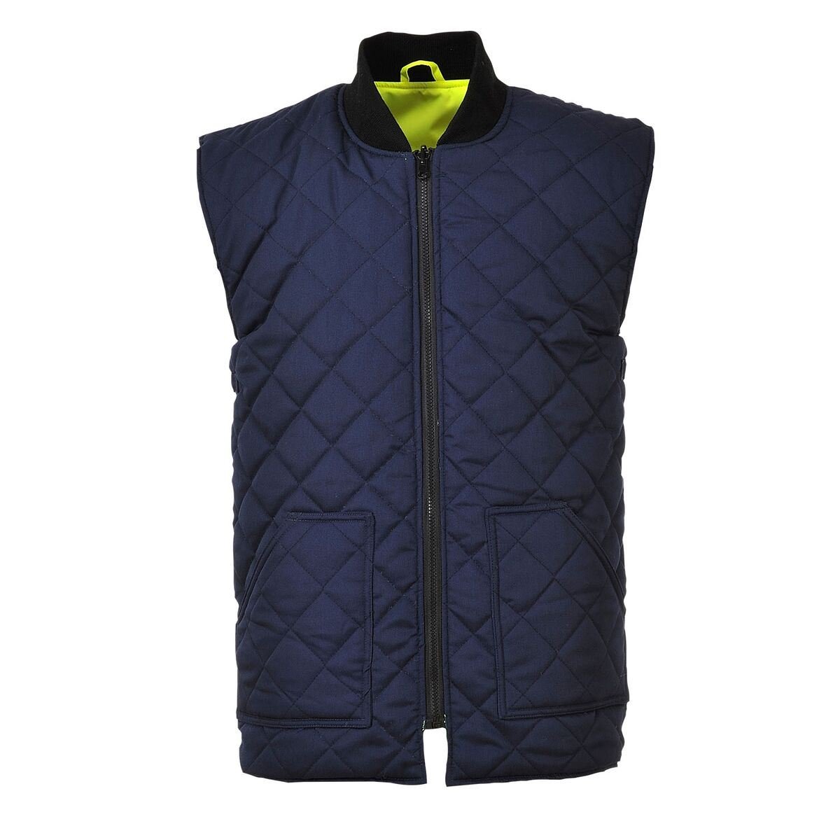 Portwest S471 4-in-1 Arbeitsjacke 8 Taschen Verstaubare Kapuze Druckknopf | Gelb/Marine, 2XL, EN ISO 20471 Klasse 3, UPF 40+, 300D Oxford, 100% Polyester, Elastische Bündchen, Langarm