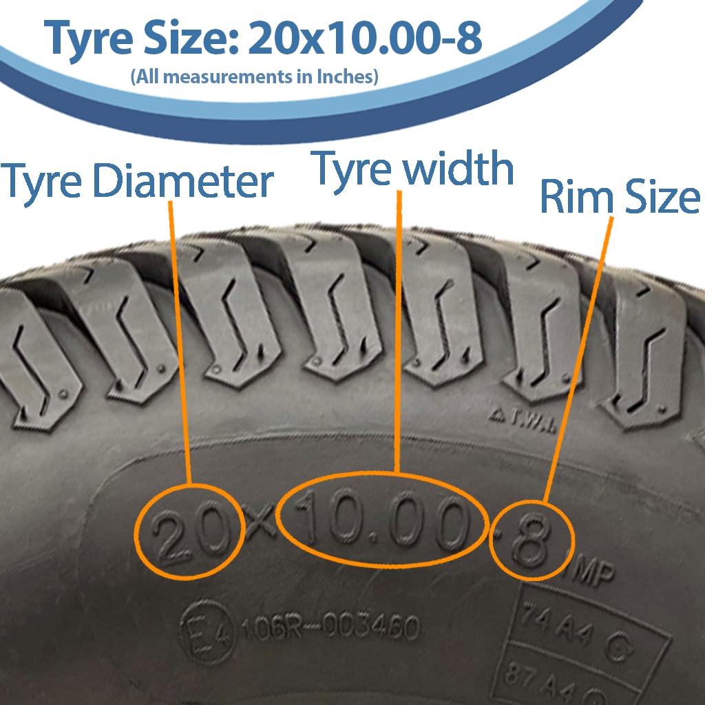Ruote Anteriori 8 Pollici Per Tosaerba CRAFTSMAN 917370431 – Gomma E Metallo, 53 Denti, Set Da 2