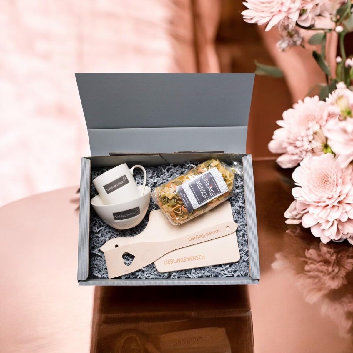 Geschenkbox Lieblingsmensch Muttertag Präsentkorb Becher Geschenk