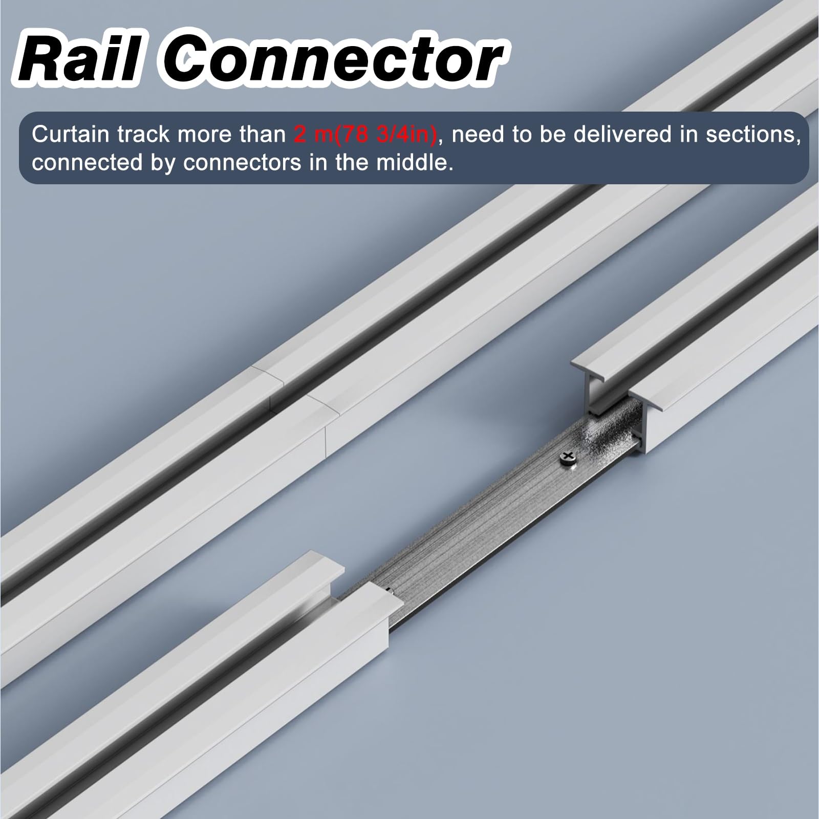 Riel Cortina Riel Oculto Para Cortinas Con Trampilla De Acceso, Juego De Riel Empotrado Para Cortinas Que Crea Privacidad Y Separa Ambientes, Premontadas En El Techo.(White,1.3m/4.3ft)