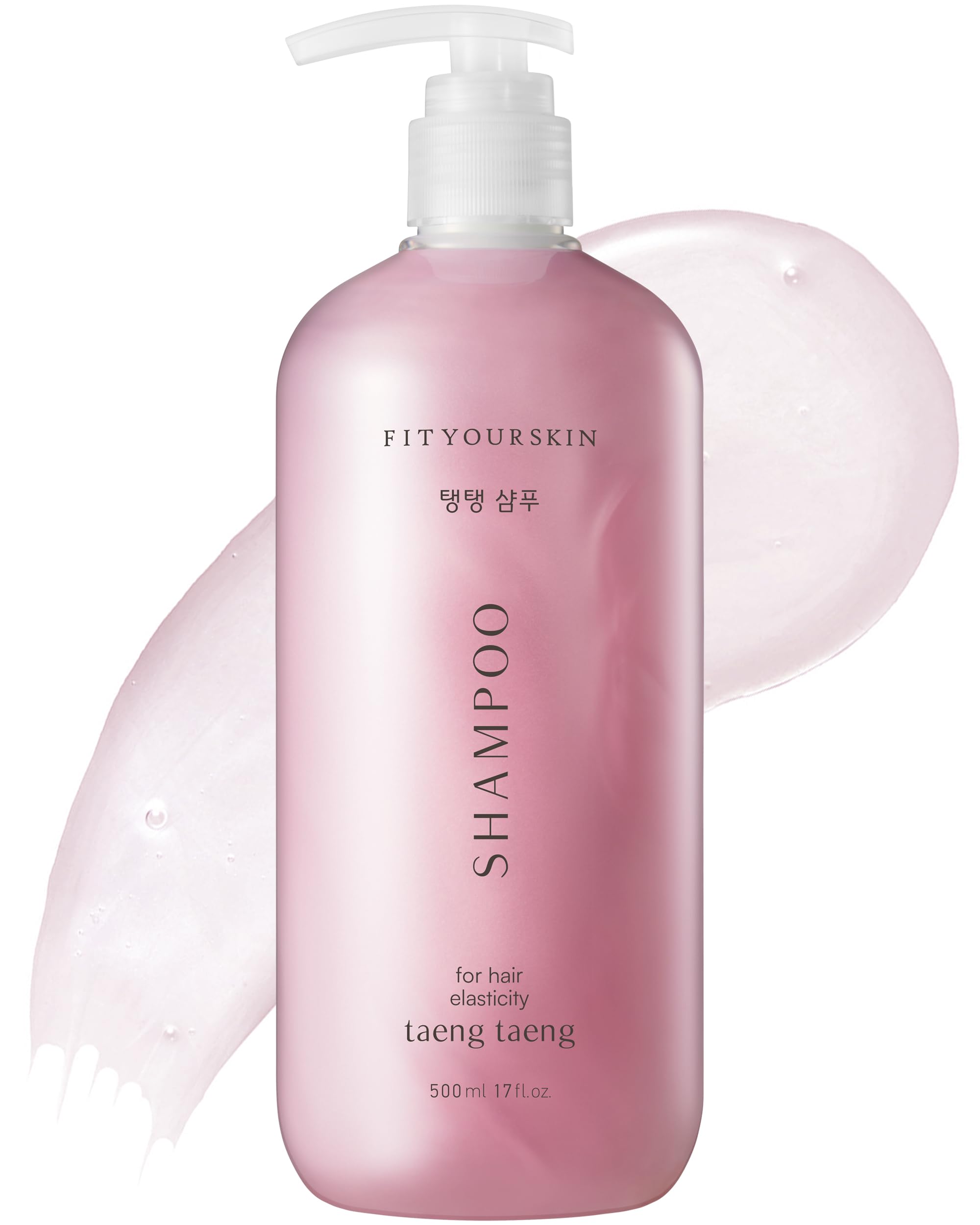 FIT YOUR SKIN TAENG TAENG Elasticity Hair Shampoo- pH 5.5 Keratin & Protein Perfumed Shampoo for Thicker, Fuller Looking Hair - Rose Garden Scent - Paraben Free - 17 fl.oz