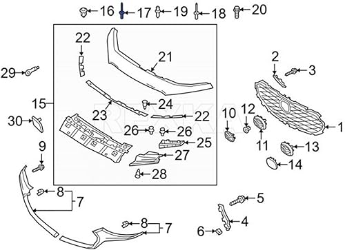 Miniatura 4 de Rexka 30 unids rejilla cubierta clip parachoques cubierta remache para Mazda TK2150355 Mazda 3 CX-3 CX-5 CX-9