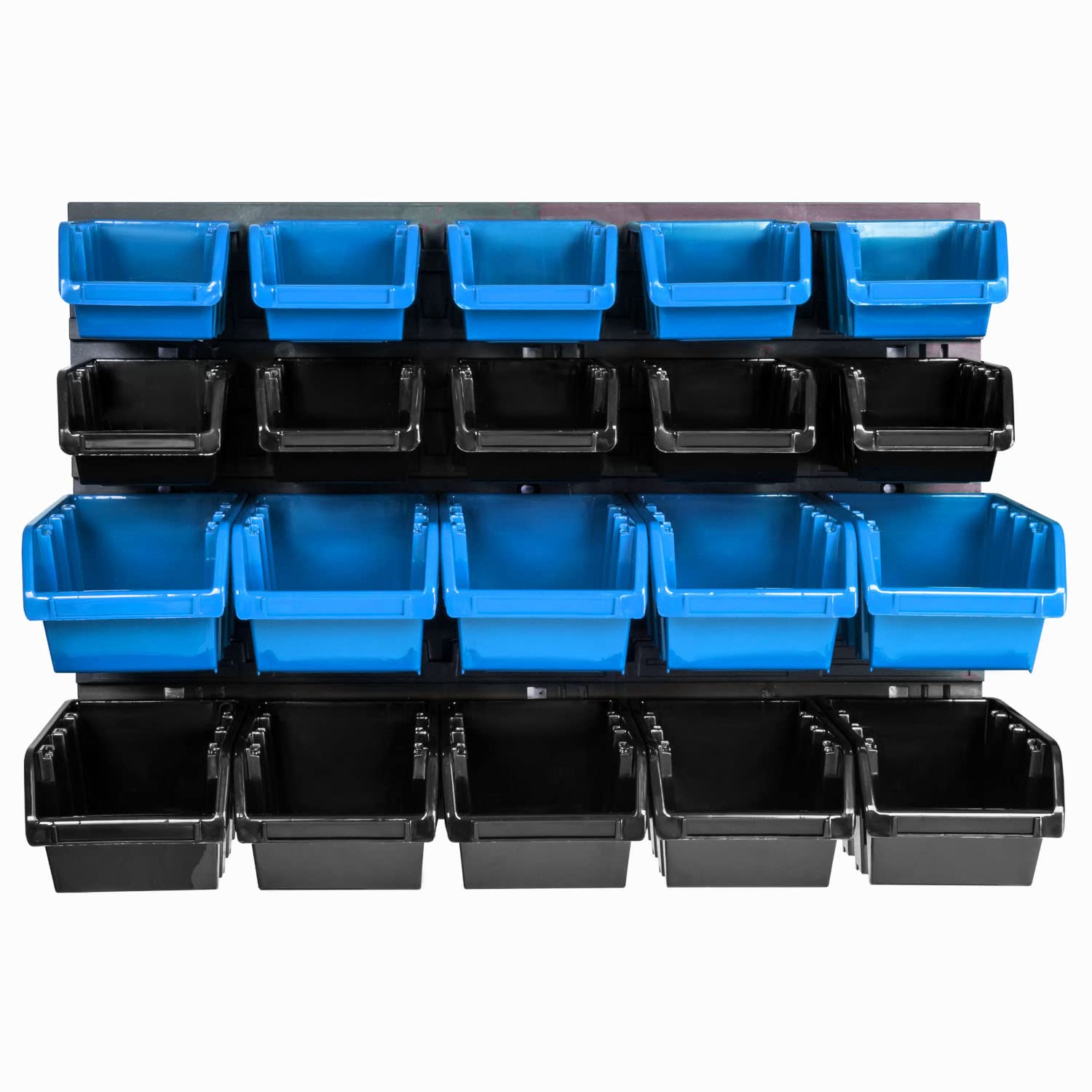 Sistema de Almacenamiento de Pared, 576 x 390 mm, 22 Unidades, Cajas apilables, estantería de Almacenamiento Visual Placas de Pared extrafuertes estantería Ampliable de Taller estantería de Montaje
