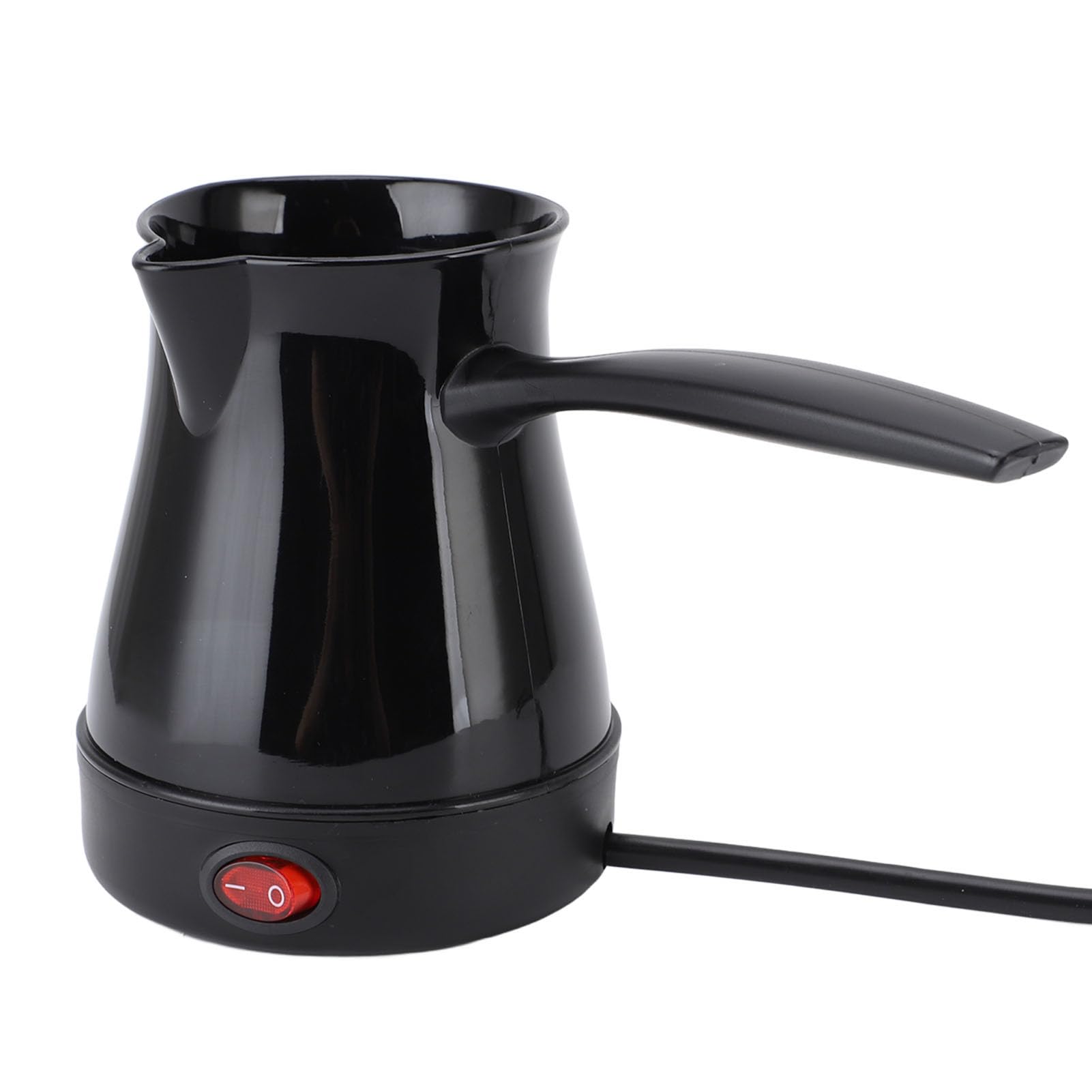 SENECESLI Théière turque électrique, 300 ml, en acier inoxydable, pour la maison et les voyages, noir