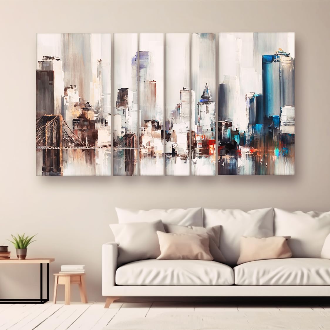 Casperme Designer Modern Art Concept Grill Big Size Wall Painting for Living Room, Bedroom, Hotels and Offices, Decorative Art Prints with Sparkle Effect (Multicolour - 60 x 36 inches)