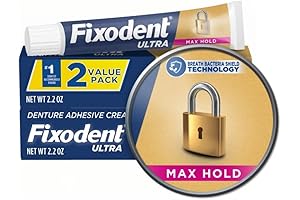 Fixodent Ultra Hold. Keeps dentures secure for up to 24 hours.