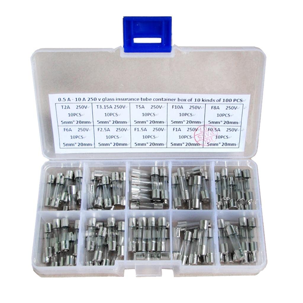ATORSE™ 100 Piece Quick Fast Blow Glass Fuse Tube Assorted Kit 0.5A~10A 250V 5X20Mm|Business & Industrial | Electrical & Test Equipment | Circuit Breakers & Fuses | Fuses | Fuses-image-33