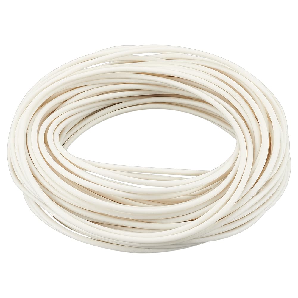 BENECREAT30m Welt Cord Piping, 5mm White Polyester Piping Cord for Crochet, Knitting, Weaving or Trim in Garments, Cushions