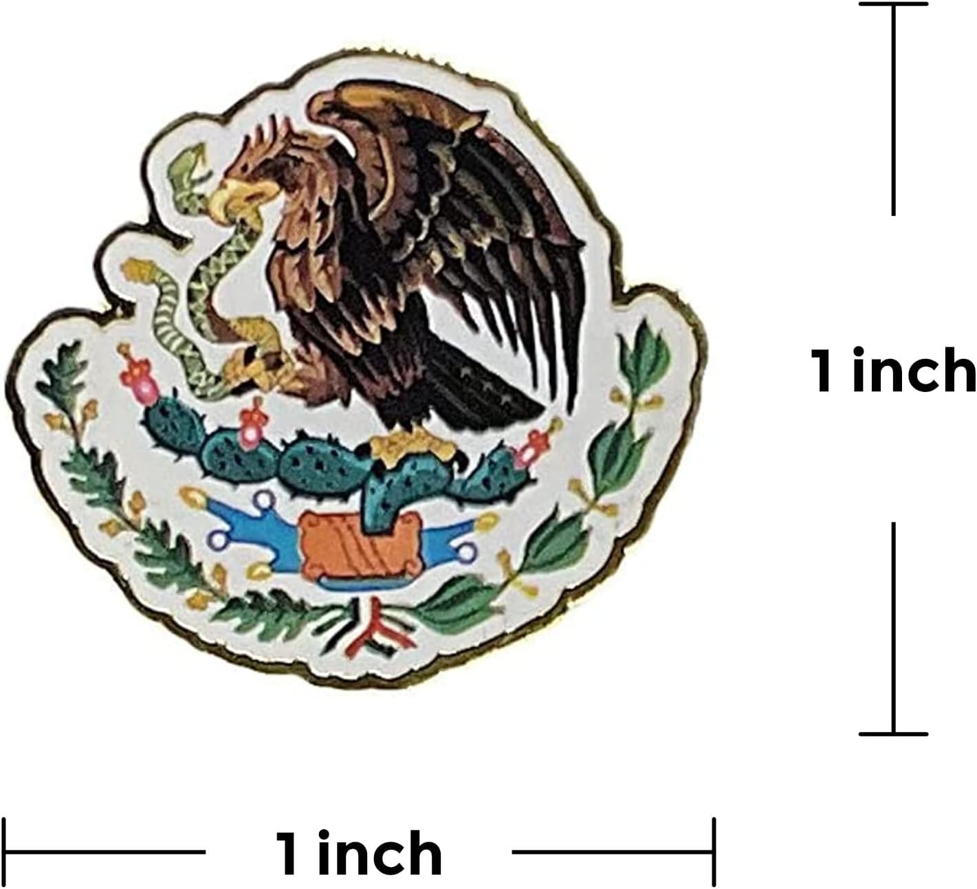Mexico Flag Lapel Pin - Calcomania Escudo Mexicano Brooch - Coat of Arms of Mexico Badge Country - Image 4