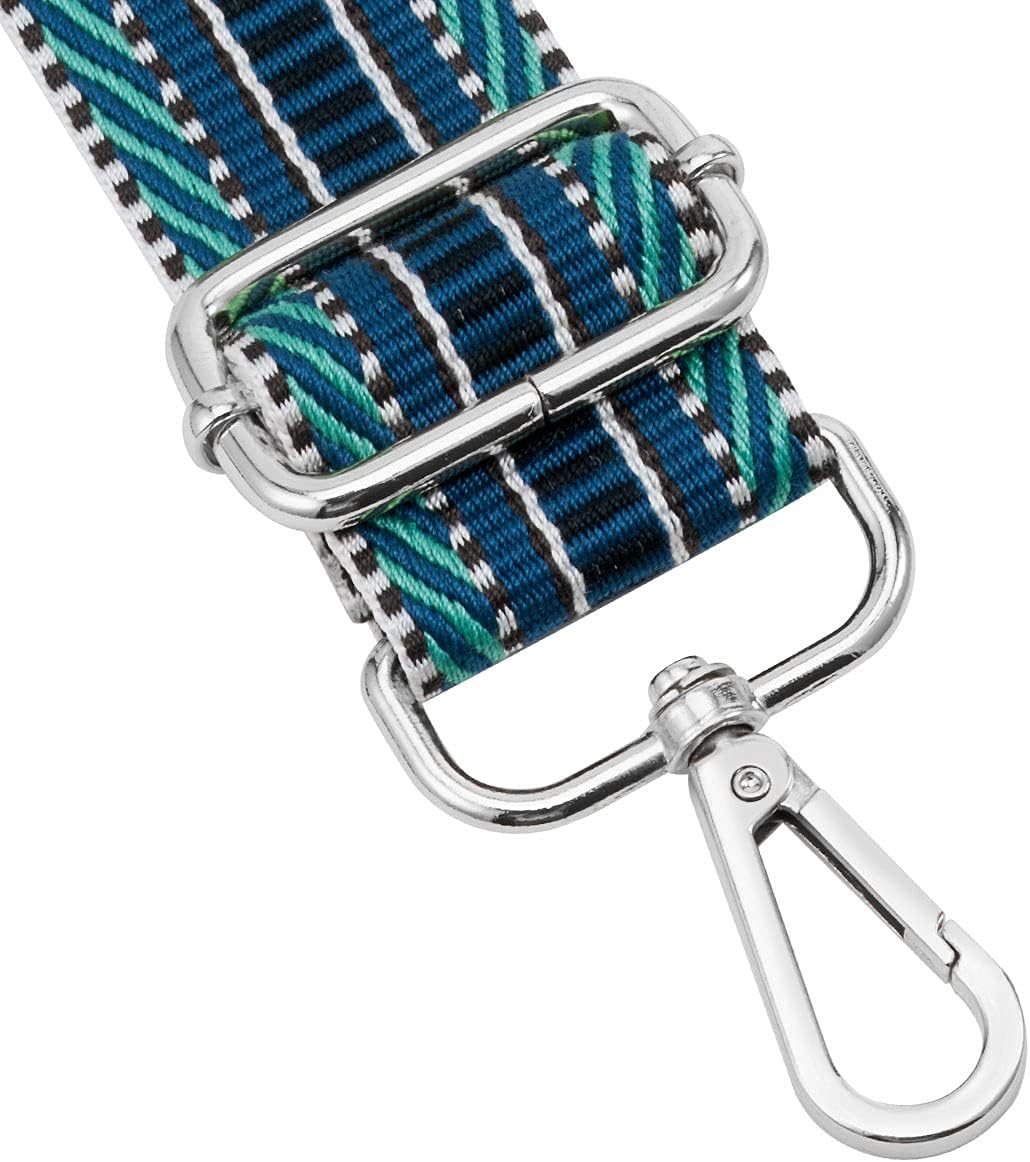 Silvery Buckles Wide Shoulder Strap Adjustable Replacement Belt Crossbody Canvas Bag Handbag - Image 3